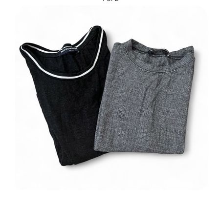 2er Pack Brandy Melville T-Shirts Schwarz & Grau Grösse S