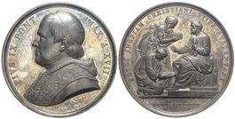 b- Rom, Pius IX., Silbermedaille A. XVII (1862)