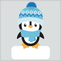 Geburtstafel "Pinguin" für Jungs, zum selber machen