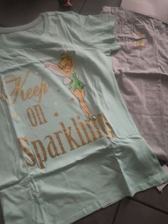 Pyjama  Disney Tinkerbell mint/grau Grösse S neu