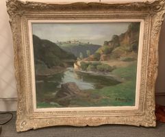 Huile sur toile paysage de la Creuse