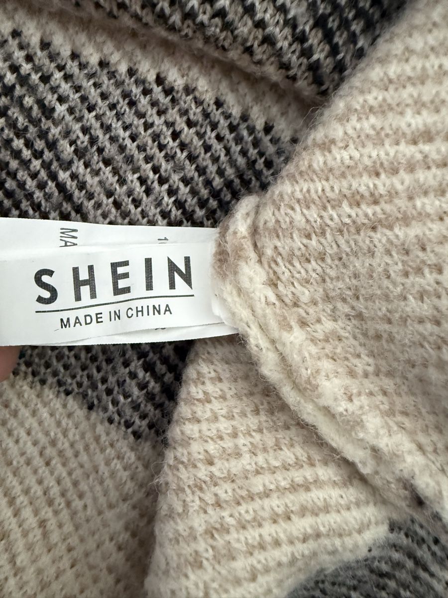 Shein Gilet & Giacche senza maniche: Trendiger Argyle Strickweste in Beige und Schwarz, Gr. M – Usato da Flaach venduto da wetzgis 2