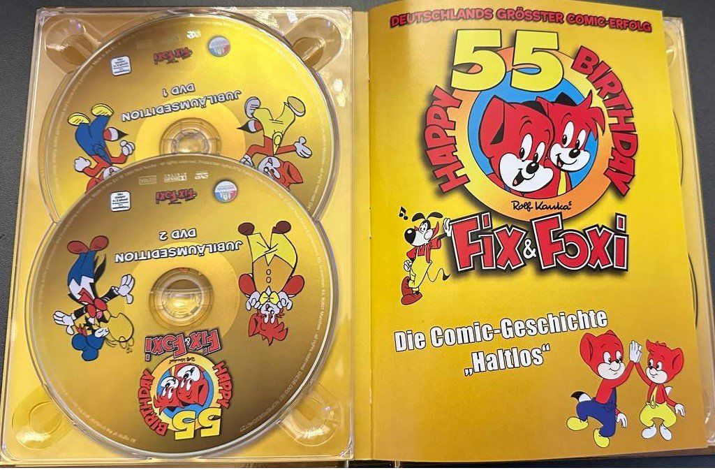 Tutti i DVDs: Fix&Foxi 55 Jahre Jubiläumsedition 4 DVDs Set – Usato da Beringen venduto da Mantafisch1 2