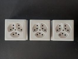 Hager kallysto Steckdosen, 3xT13, Aufputz, 3 Stk.