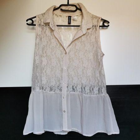 Elegante Peplum Bluse Top aus Spitze von H&M
