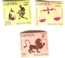 Briefmarken "Zodiak". Spanisch Fernando Poo