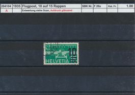 1935 Flugpost - 10/15 Rp., Aufdruck glänzend, gestempelt