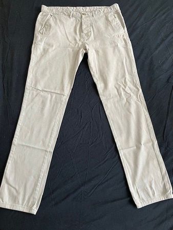 Pantalon beige homme, taille 36/34, coupe skinny – Denim Co