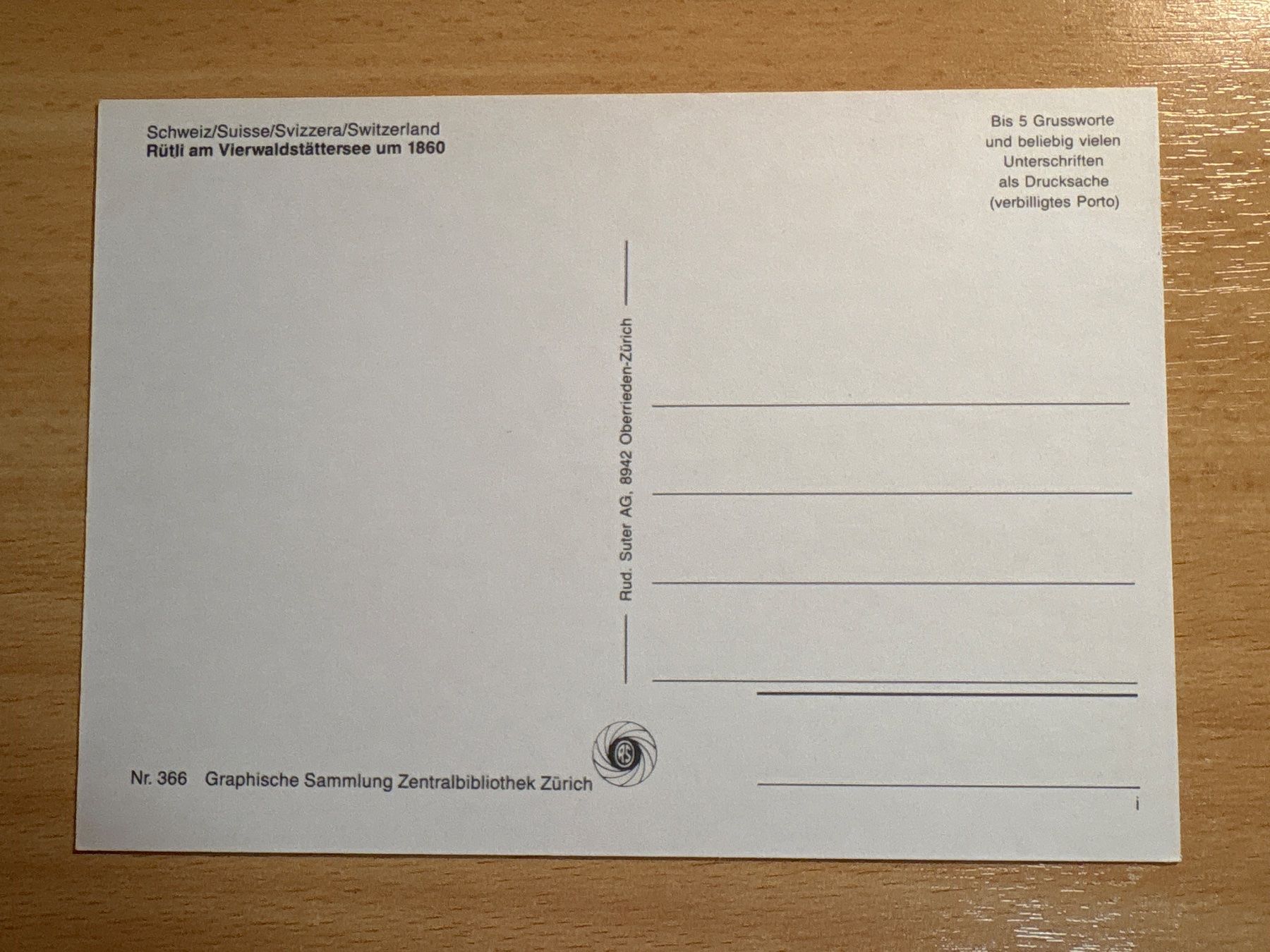 Cartoline postali: Alte Ansichtskarte Rütli Vierwaldstättersee! – Usato da Ibach venduto da lisch3 2