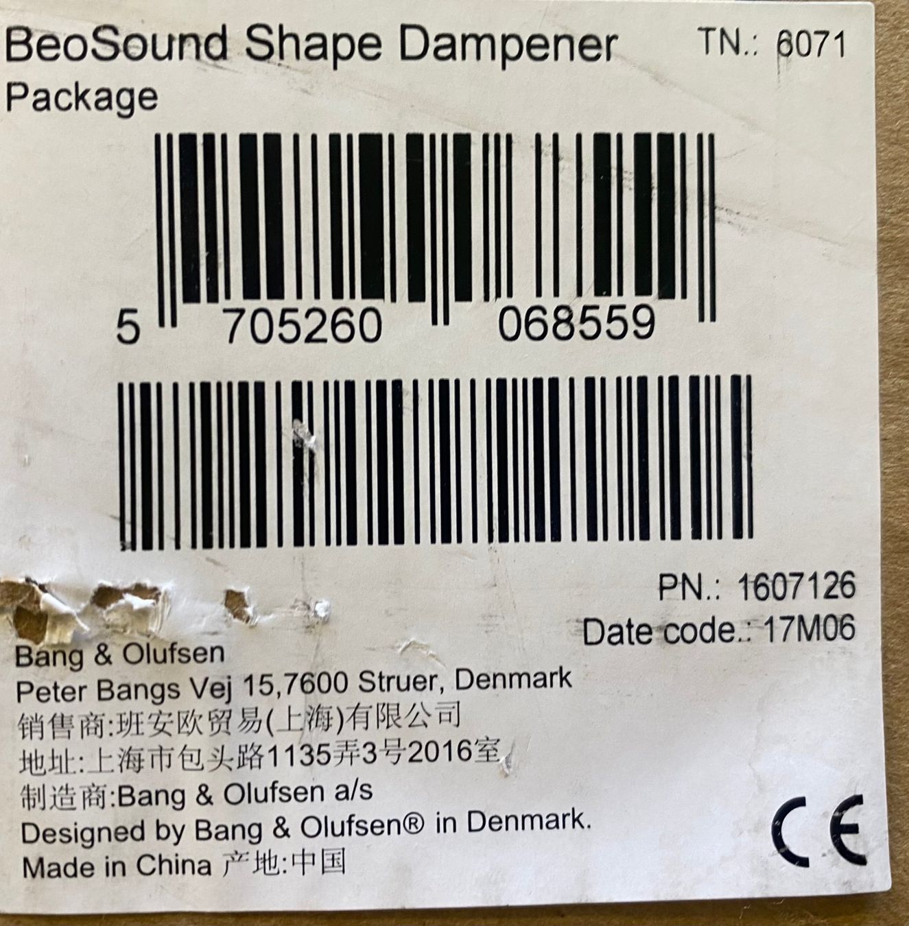 Supporti a parete: Bang&Olufsen ,Beosound Shape ,Sound Dampener Black – Nuovo e nell'imballaggio originale da Bex venduto da 1_style 3