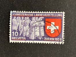 Schweiz 1939 Landi 10 d Vollstempel TUGGEN 21.X.39