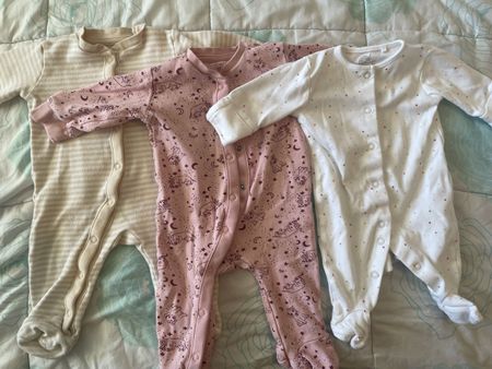 Lotto 3 Tutine neonato/a misto cotone, taglia 0-3 mesi👶🏻