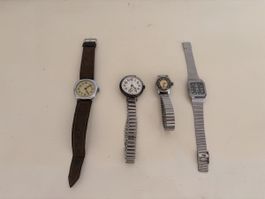 4 antique Armbanduhren defekt