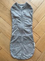 Swaddle Pucksack Sterne Grau mit Reissverschluss, Grösse 56