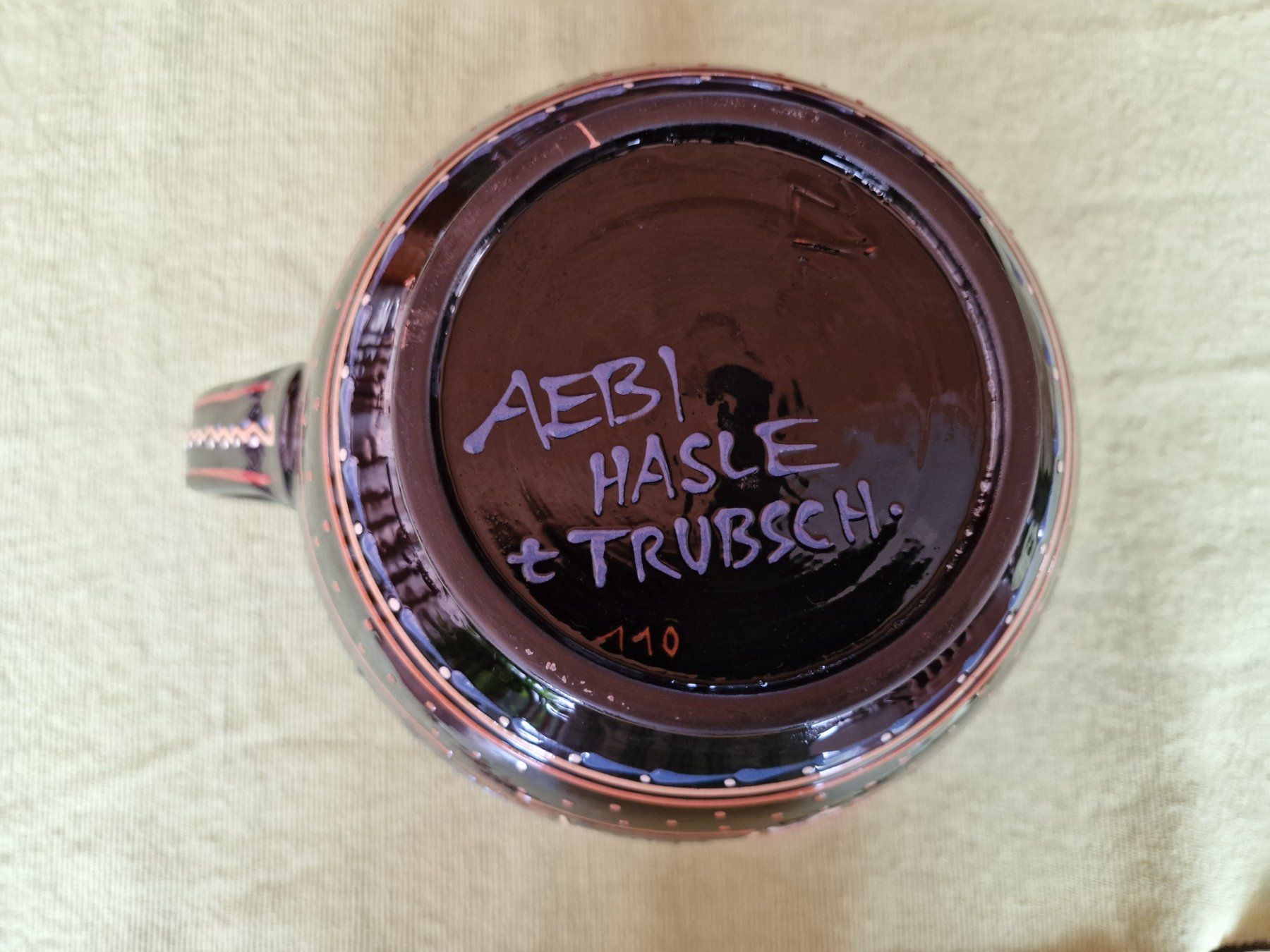 Caraffe: Willy Aebi, Hasle  -  grosse, wunderschöne Kanne – Usato da Röthenbach i. E. venduto da Heureka5 6
