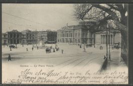 Carte P de 1902 ( Genève / La Place Neuve )