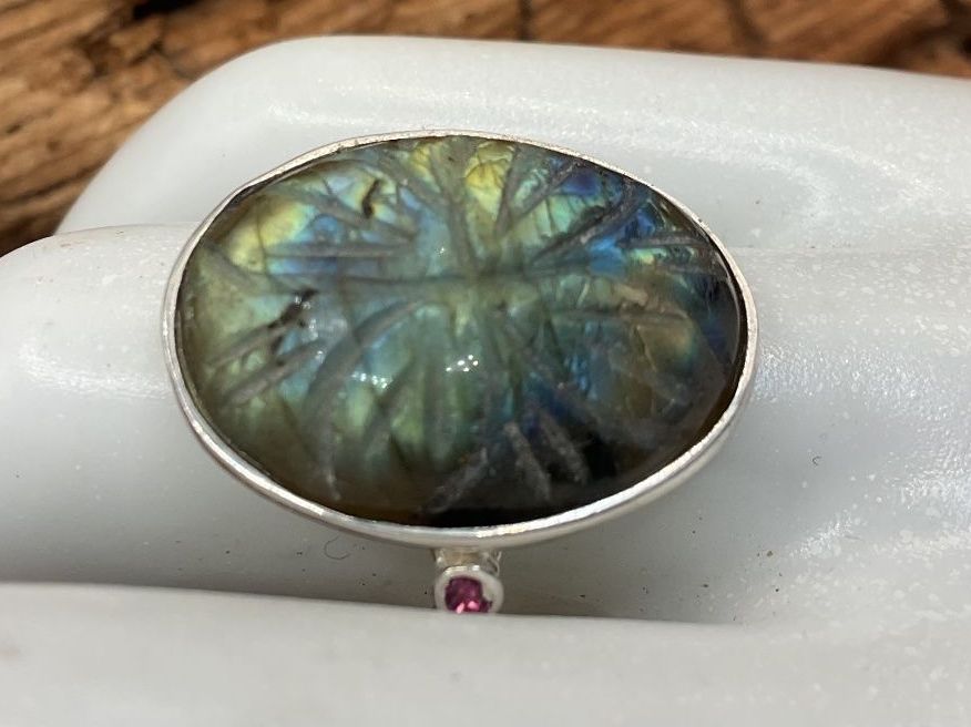 Ringe: Silberring mit Labradorit, Gr.55.5 – Neu (gemäss Beschreibung) aus Luzern von S.Kern01