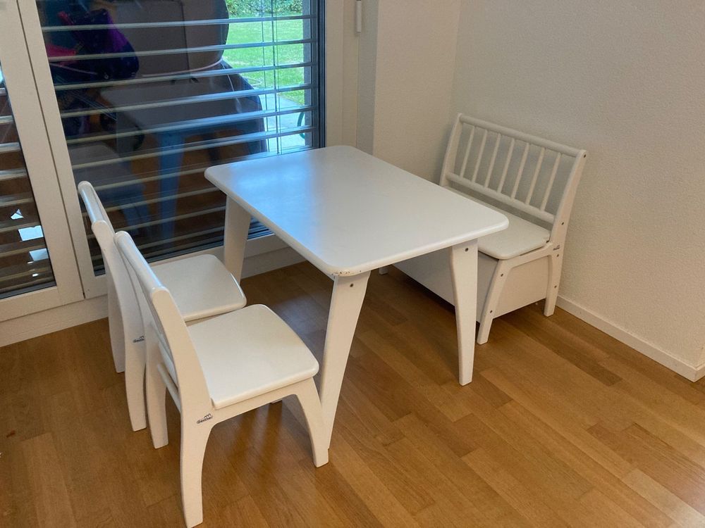 Kindertisch Mit Bank Und Stuhlen