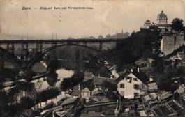 Bern. Blick auf Aare und Kirchenfeldbrücke