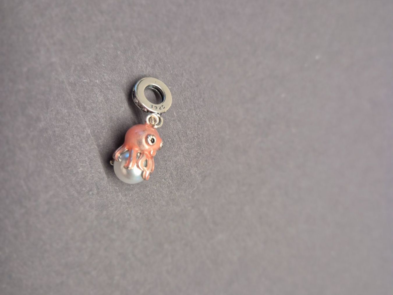 Anhänger: Silber Charm Oktopus rosa +Garantie – Neu (gemäss Beschreibung) aus Rotkreuz von Carbone_Bijou-Shop 1
