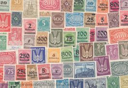 50 verschiedene Inflationsmarken Deutsches Reich Inflazeit**