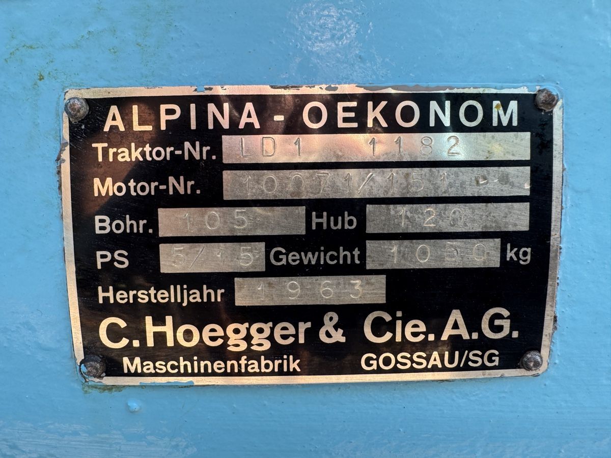 Alpina Traktoren: ALPINA Traktor Oekonom LD1 1963 – Gebraucht aus Rubigen von Dominique76 7