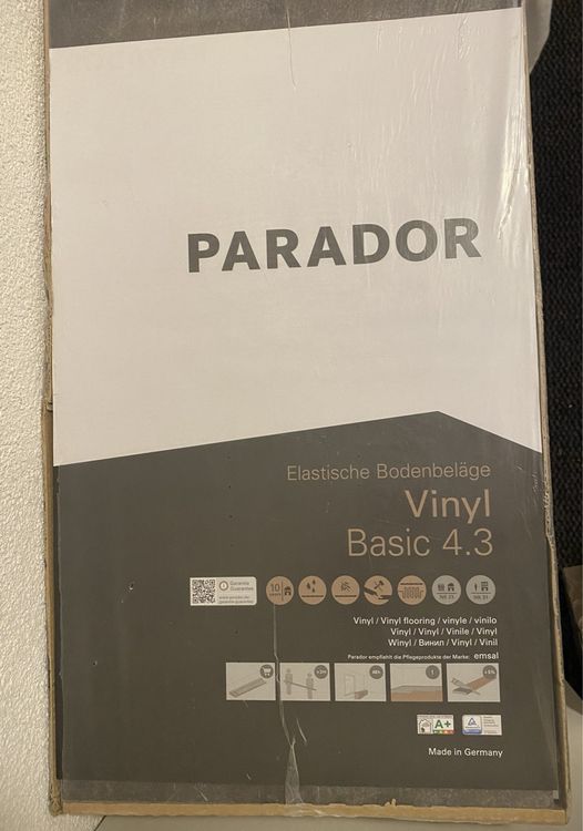 PARADOR Elastische Bodenbeläge Vinylboden Basic 4.3 Mineral Black