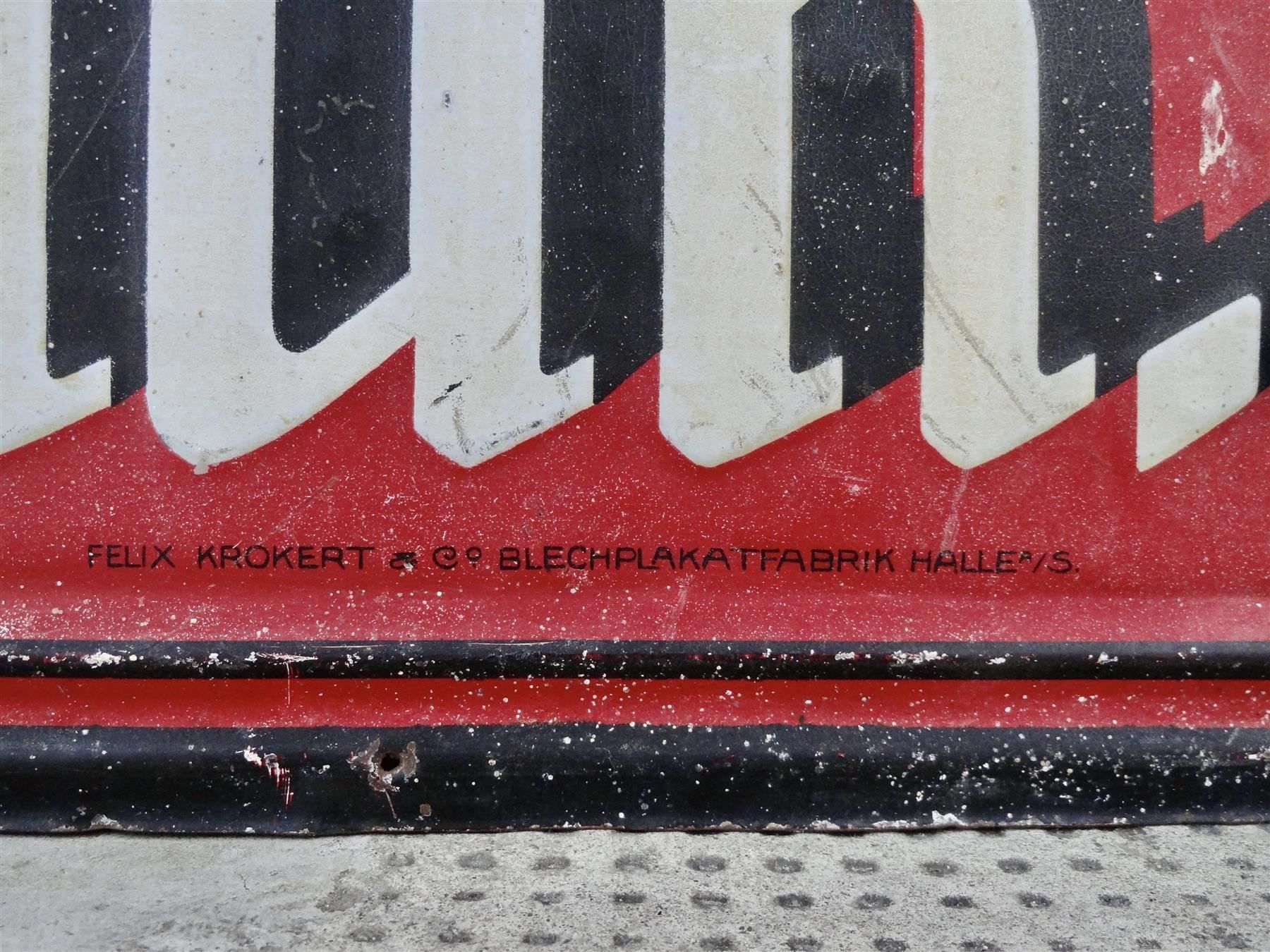 Insegne: ALTES REKLAME BLECHSCHILD AMMONIAK – Usato da Kerzers venduto da bottlesandboxes 3