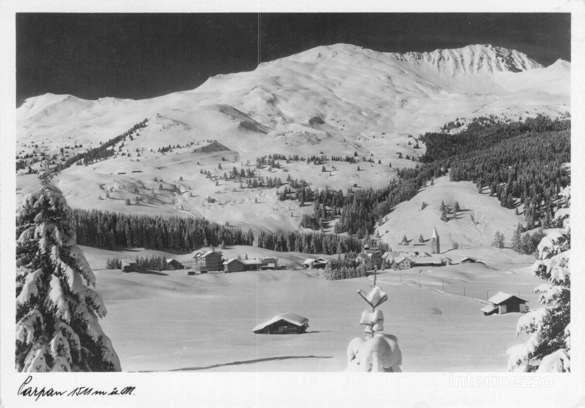 Cartoline postali: Parpan GR // 1952 Winter 1511 Meter Schnee – Usato da Basel venduto da intermezzo12