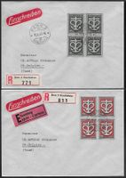 1945 SET Briefe SPENDE W19-20 Serie Viererblock o Ia ab 1.-