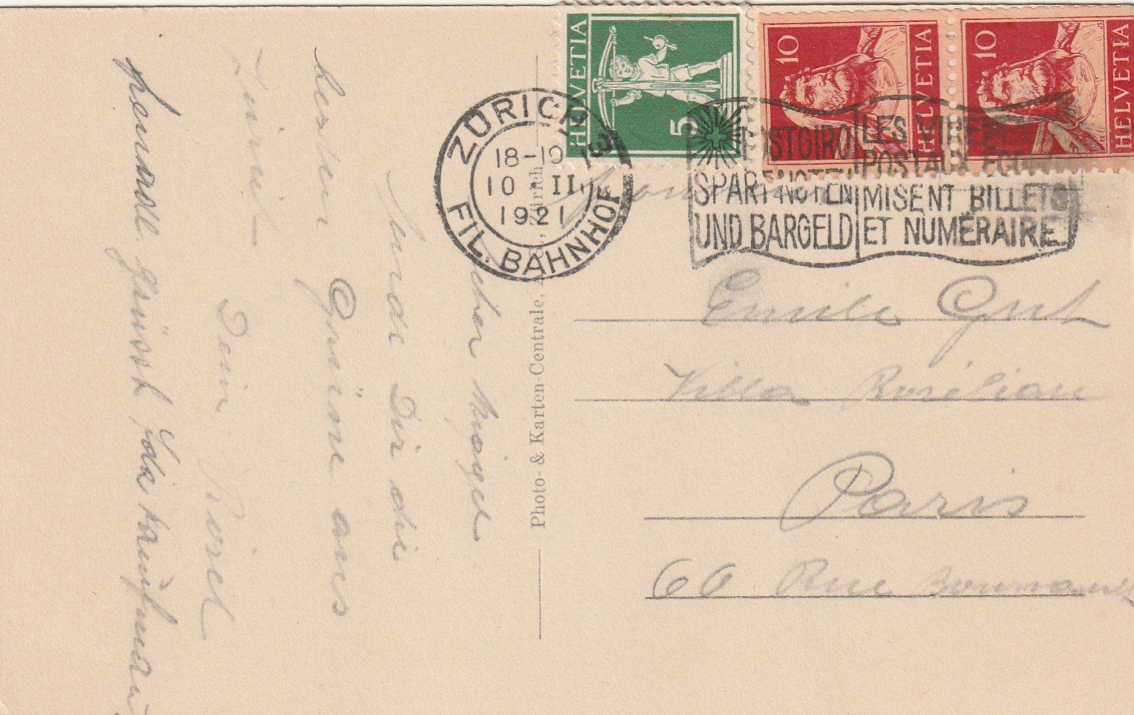 Cartoline postali: Zürich Fluntern – Usato da Rorschacherberg venduto da fratovi2 1