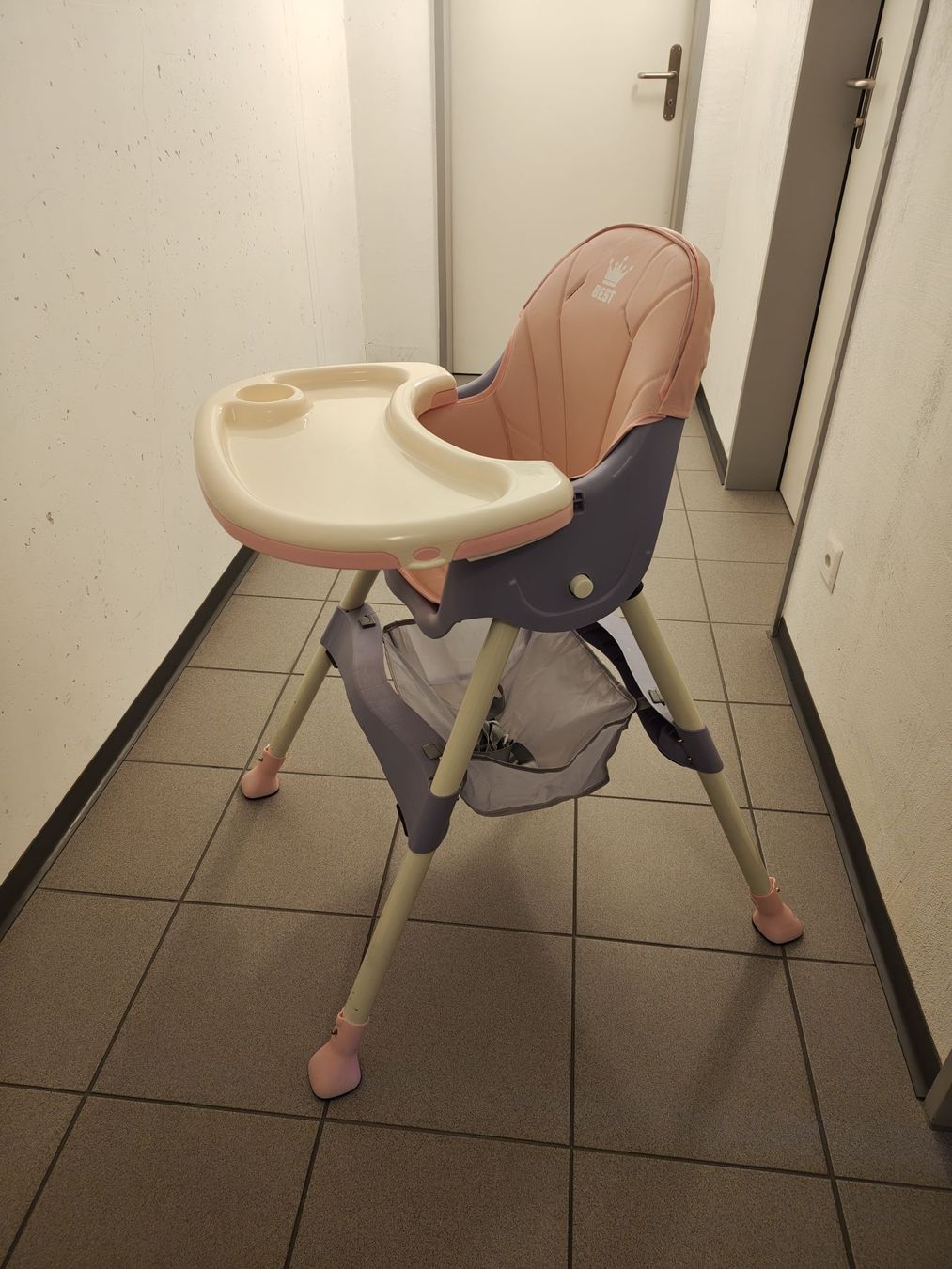 Seggioloni: Kinderhochstuhl mit Sitzverkleinerer rosa/grau – Usato da Wattwil venduto da nuz_v66l 1