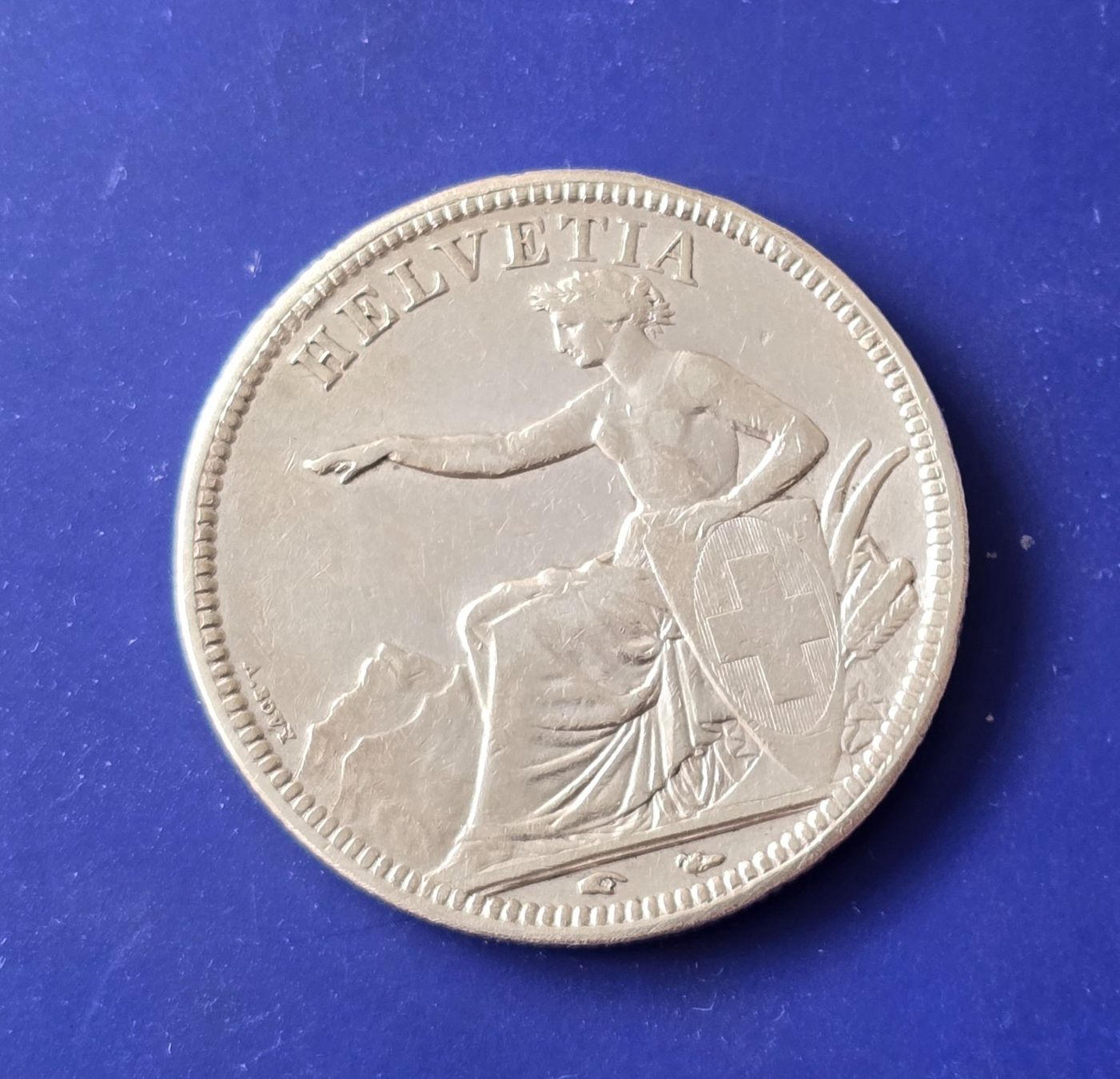 Tutti le monete: Silber Schweiz 5 Fr. 1850 A – Usato da Winterthur venduto da Cruiser3 1