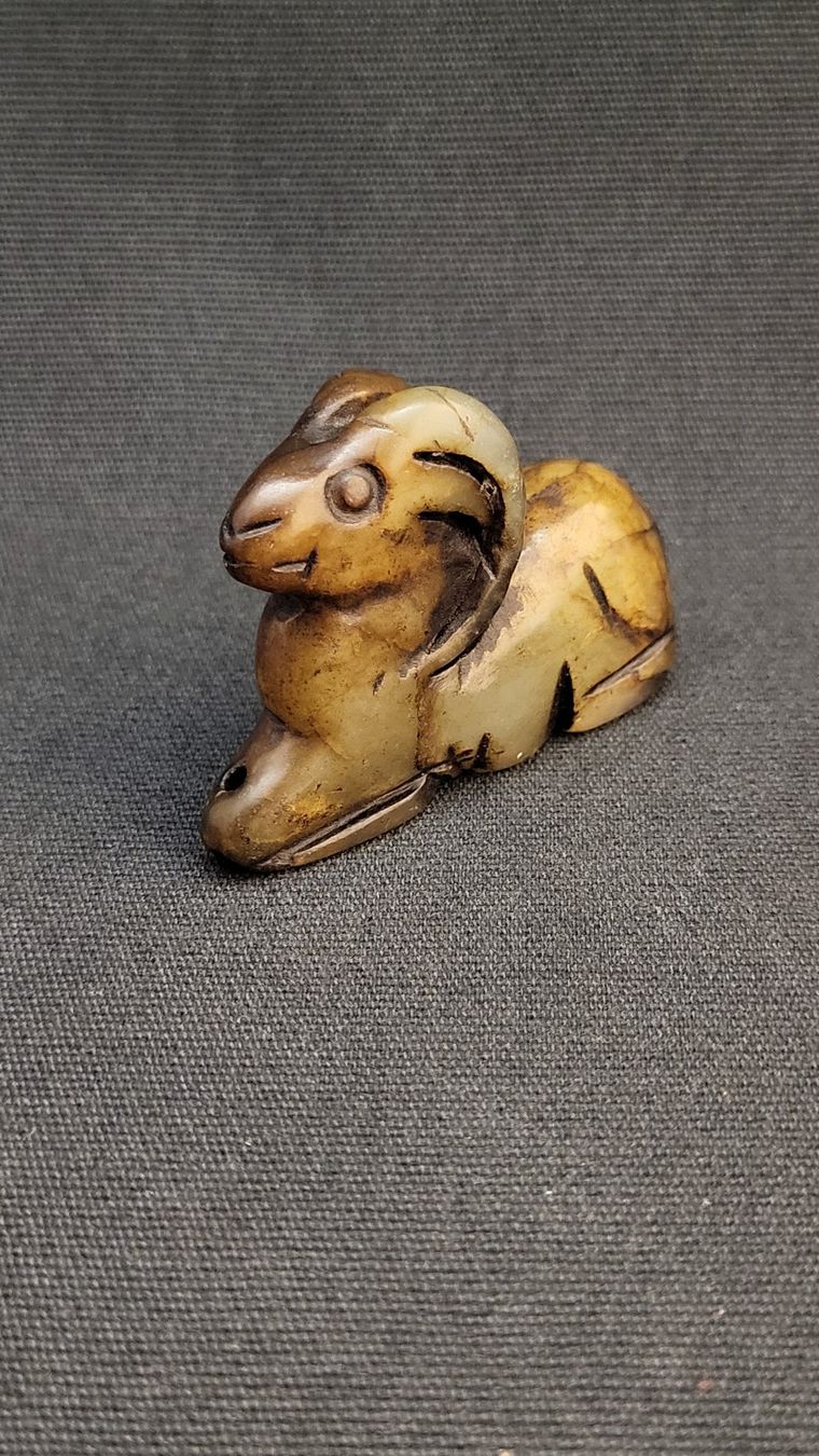 Statuette: Asiatische Steinschnitzerei Steinbock – Usato da Basel venduto da spinne02 1