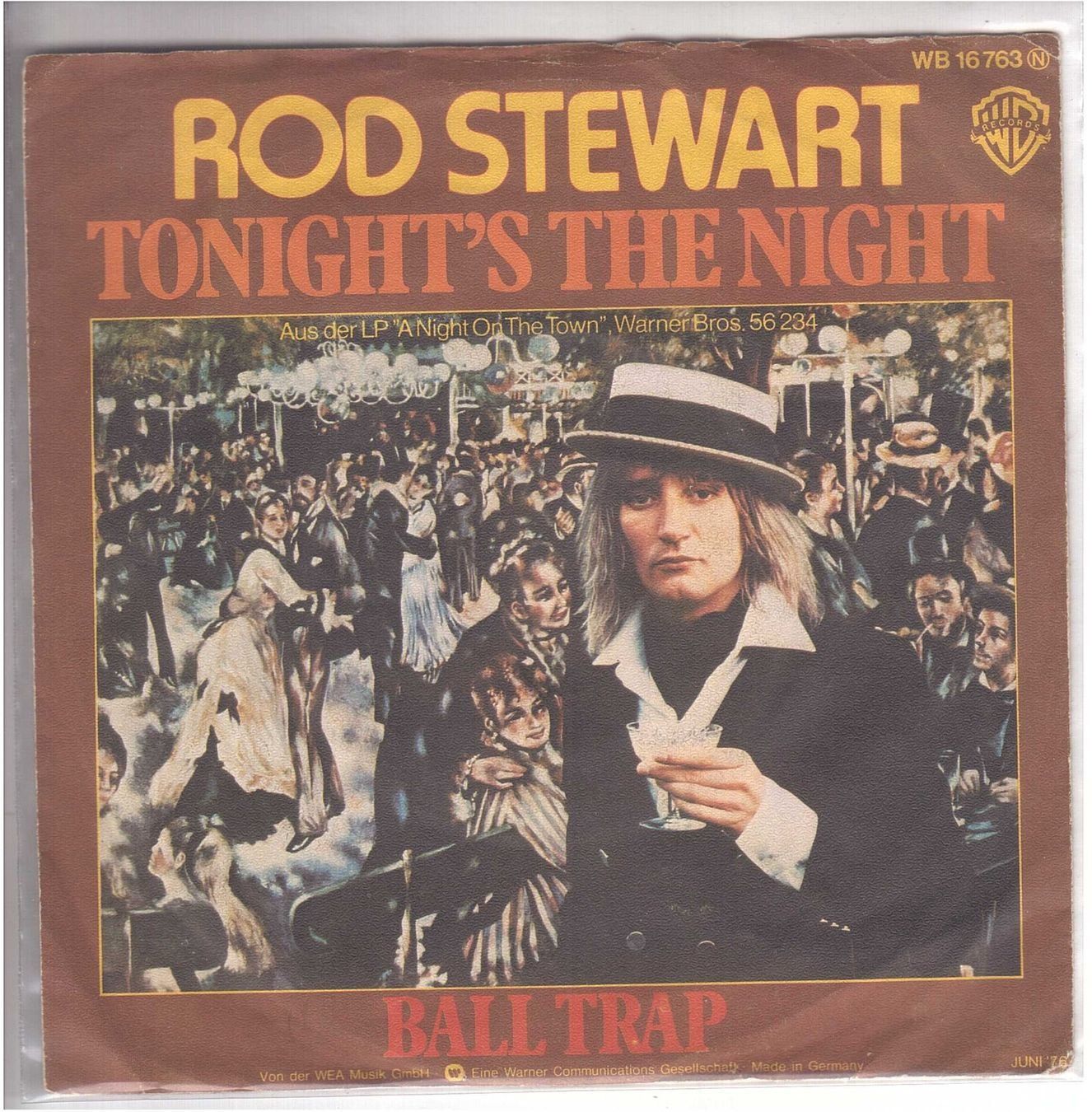 Dischi in vinile: Single7 Rod stewart  --  Tonight`s the Night – Usato da Rheinau venduto da thespecials