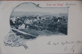 Grusskarte Brugg 1898