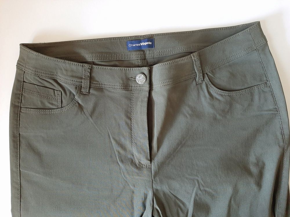 Stretch Hose Gr. 42/44 waldgrün Corinna Vögele neu (Neu und