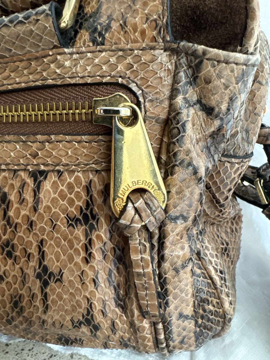 Mulberry Taschen für Damen: MULBERRY Schlangenleder braun Bowlingtasche – Neu (gemäss Beschreibung) aus Brütten von Rod816 2
