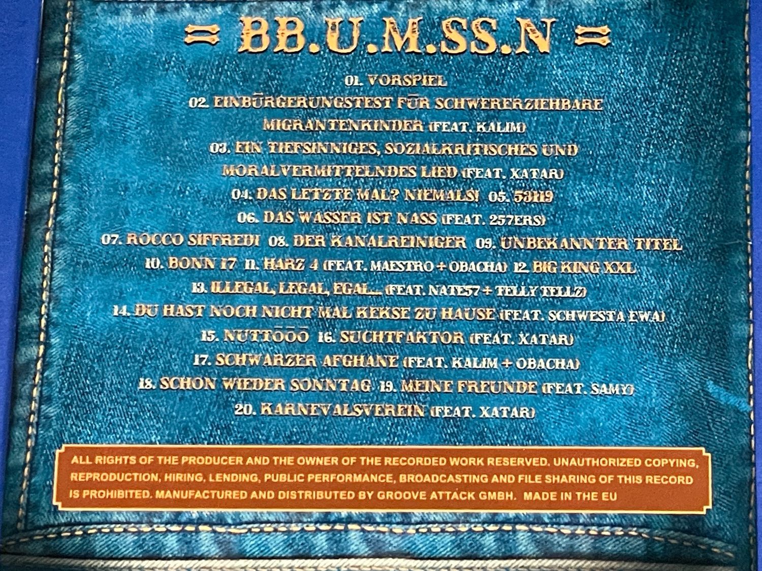 CD: SSIO – BB.U.M.SS.N. Alles oder Nix Rec - Deutschrap - Top – Usato da Muri b. Bern venduto da AdidasCollector 2