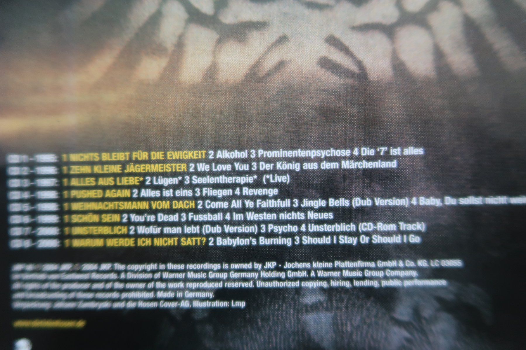 CD: DIE TOTEN HOSEN - DIE SINGLE-BOX 1995-2000 - BOXSET CD – Usato da Basel venduto da Patiscat 2
