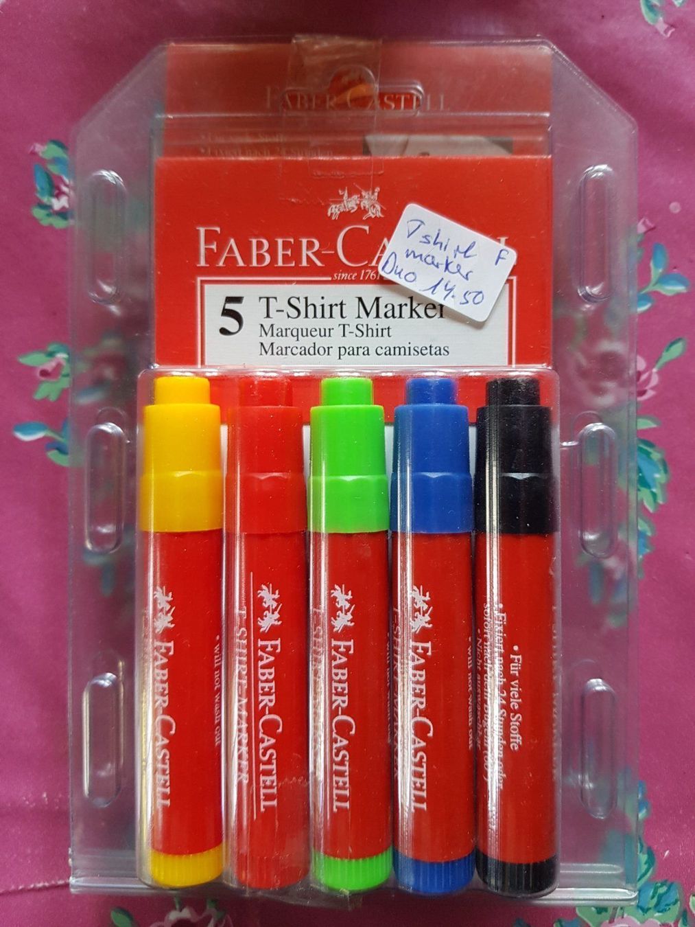 Faber-Castell Penna & Evidenziatori: Faber Castell T-shirt Marker – Nuovo e nell'imballaggio originale da Schwarzenburg venduto da Flamingo07 1