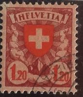 F68) 164.2.01, Abart HFLVETIA sauber gestempelt Kt. 100.-