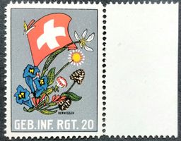 Soldatenmarke 2.WK, Gebirgs Infantrie Rgt 20, Wi Inf 186