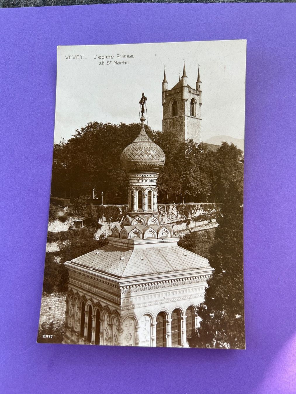 Cartoline postali: Vevey, Russische Kirche, ungelaufen – Usato da Hefenhofen venduto da Bierinder