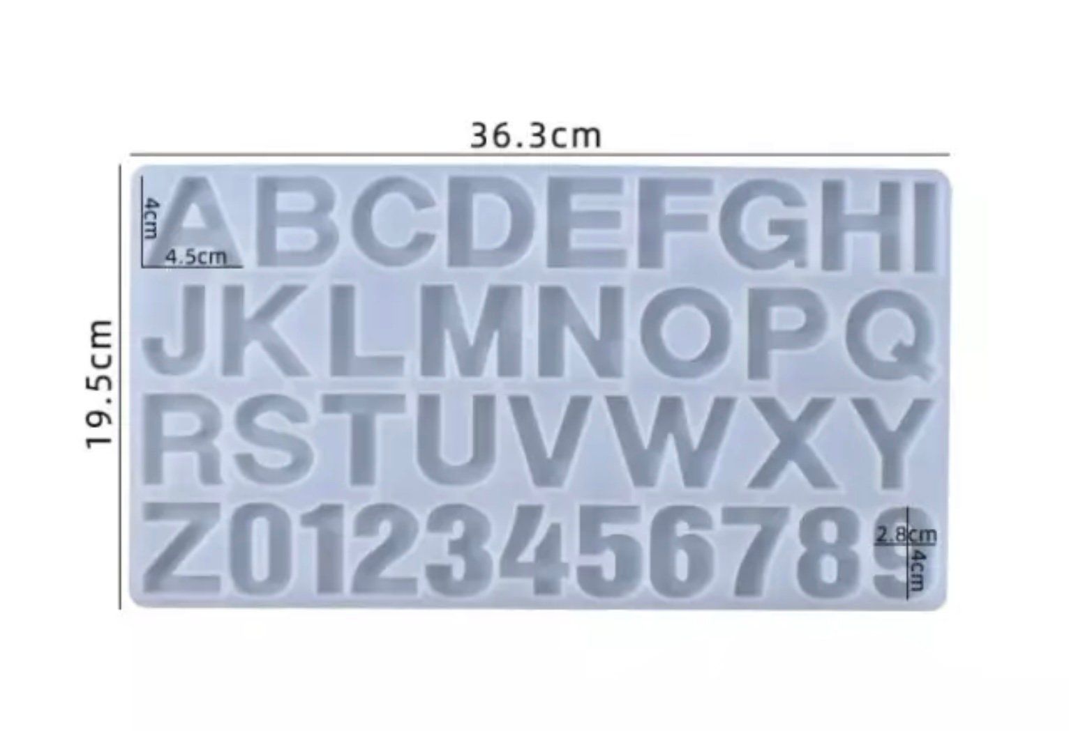 Teglie da forno: Giessform Silikonform Buchstaben & Zahlen – Nuovo e nell'imballaggio originale da Kaltbrunn venduto da schere-stein-papier 1
