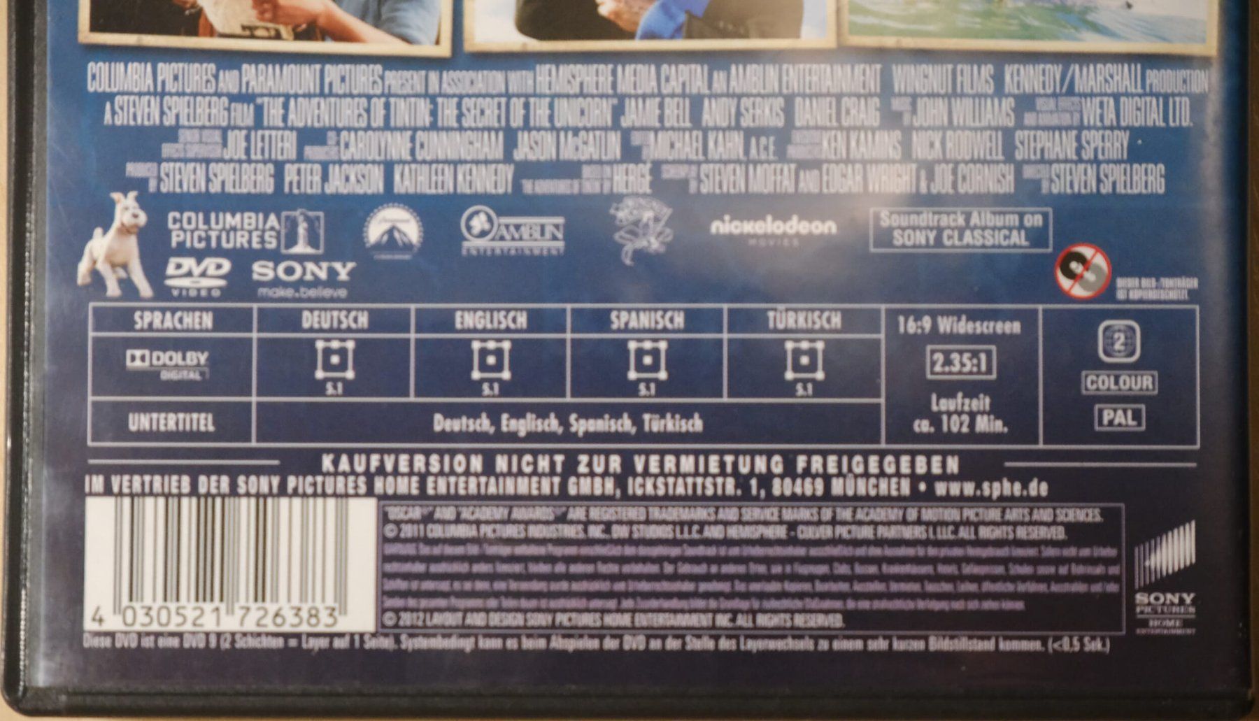 Tutti i DVDs: DVD Tim und Struppi - das Geheimnis der Einhorn – Usato da Aesch (Neftenbach) venduto da Nid-do 2