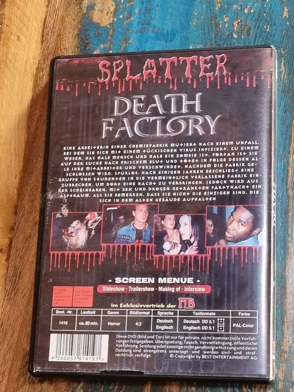 Tutti i DVDs: Death Factory, DVD Horror – Usato da Winterthur venduto da Belzarek 1
