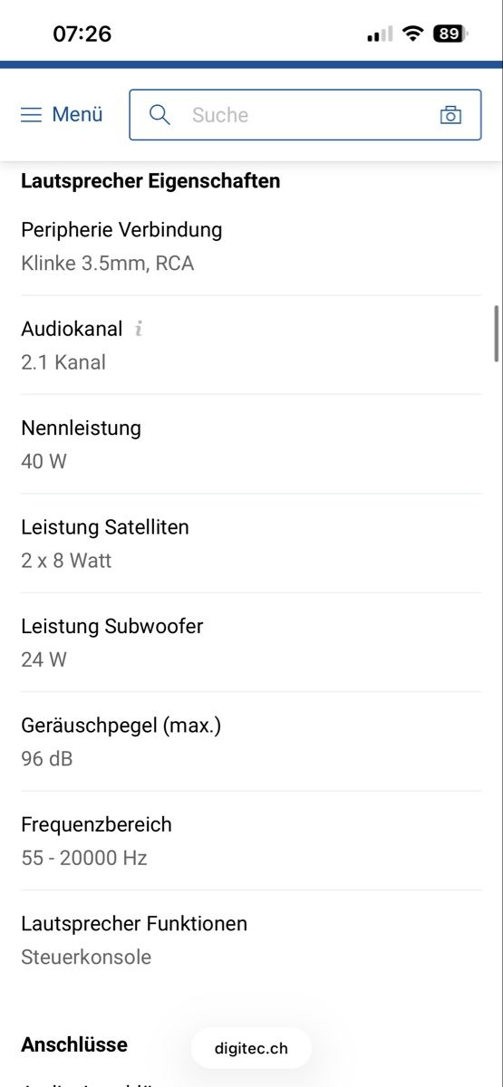 Logitech Haut-parleurs: Logitech Lautsprecher Z333 – D'occasion à Merenschwand par ___niggi___ 5