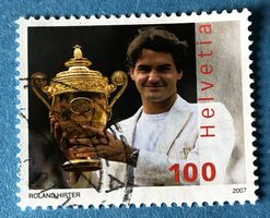 Nr.1229 GESTEMPELT Roger Federer 2007  