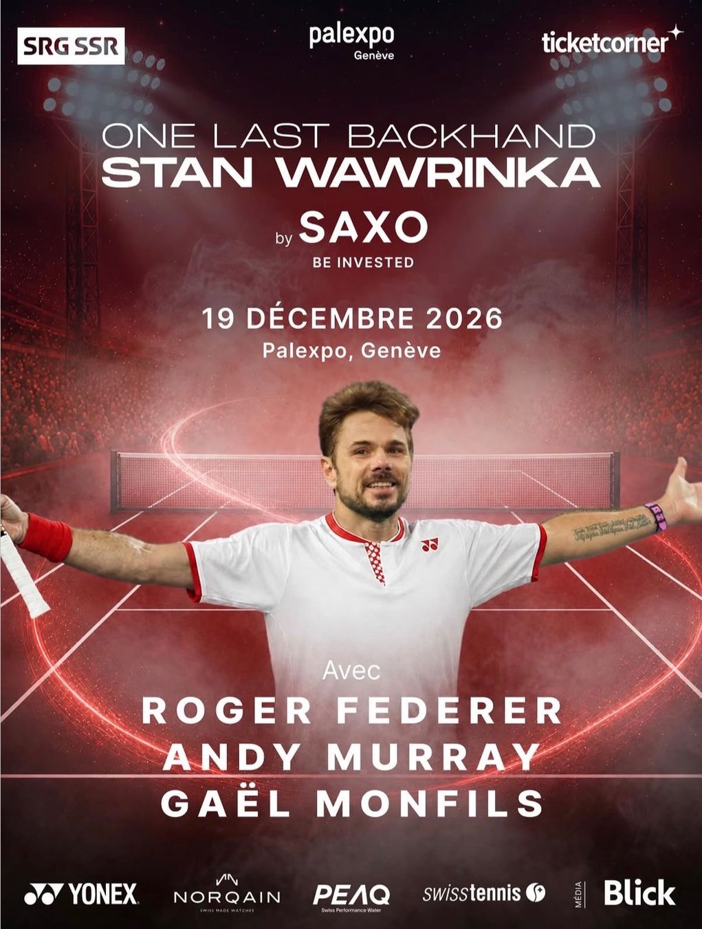 Biglietti: 2 Tickets "One Last Backhand" mit Wawrinka, Federer & Co. – Nuovo e nell'imballaggio originale da Zürich venduto da Champ3